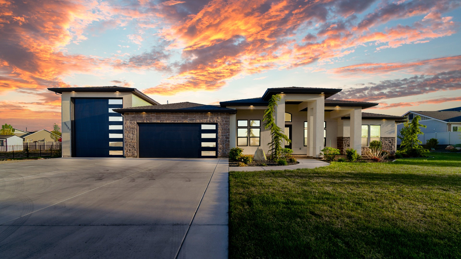 Custom luxury acreage home with RV garage and no HOA in Nampa Idaho near Lake Lowell