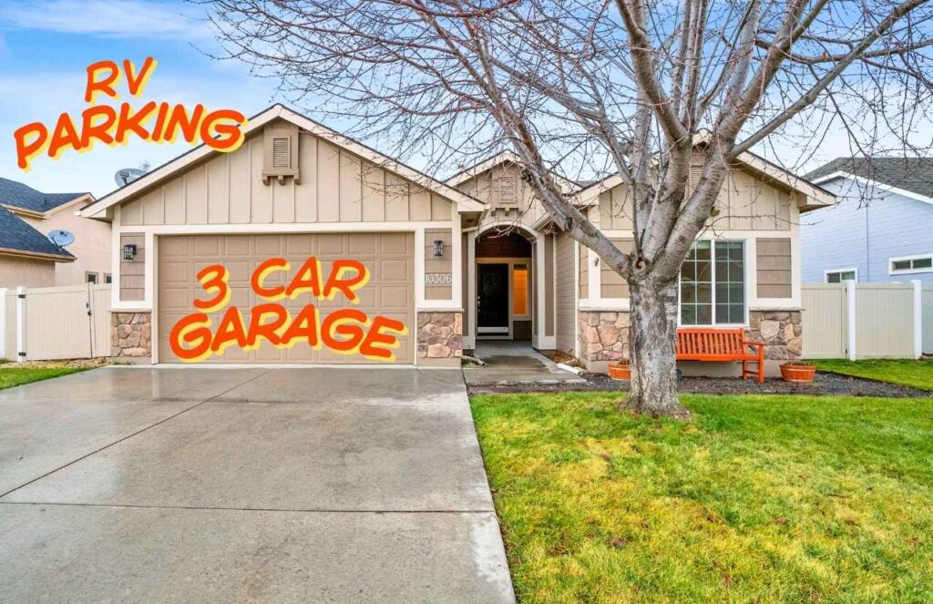 3 bedroom home with 3 car garage and RV parking in Nampa Idaho Castle Peak Subdivision