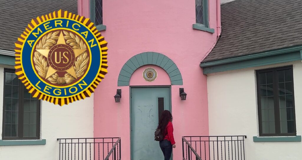 American Legion Post 18 building entrance in downtown Nampa Idaho