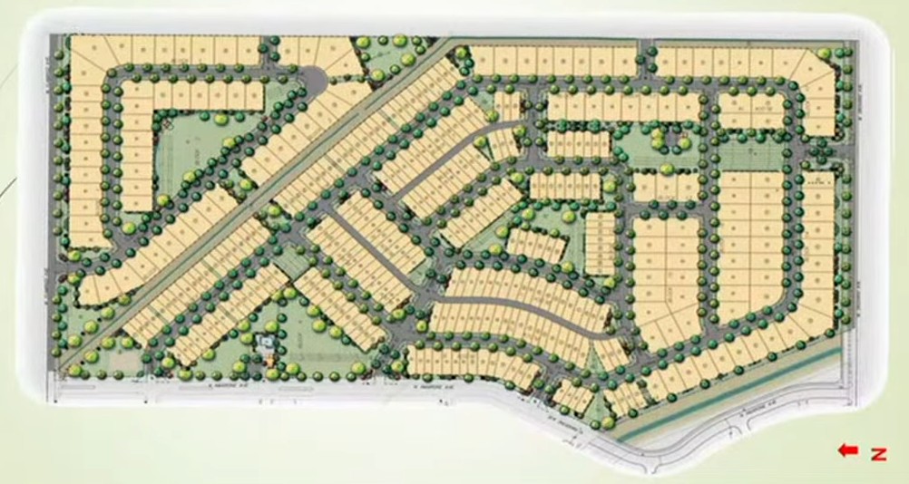 Tierra Bello subdivision preliminary plat showing layout of homes, streets, and open space in northwest Nampa Idaho near Orchard Avenue and Flamingo Avenue