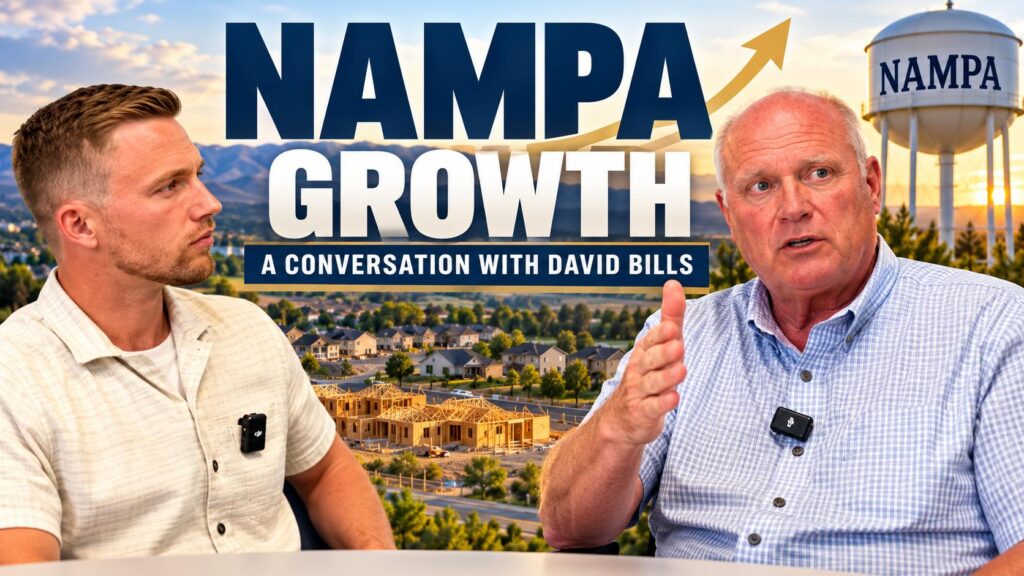 David Bills, Nampa City Council President, discusses Nampa's growth and future development during an interview.